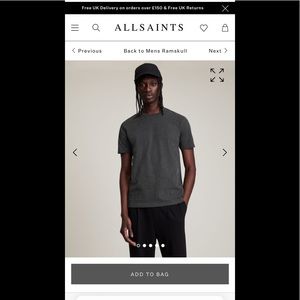 AllSaints Brace Tonic Crewneck SS Reg Medium